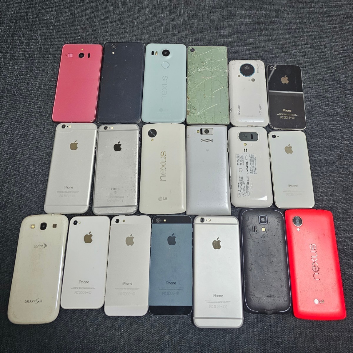 【ジャンク品】iPhone・Android中古スマホまとめ売り ジャンク品iPhone・Android中古スマホまとめ売り合計 19台 ジャンク