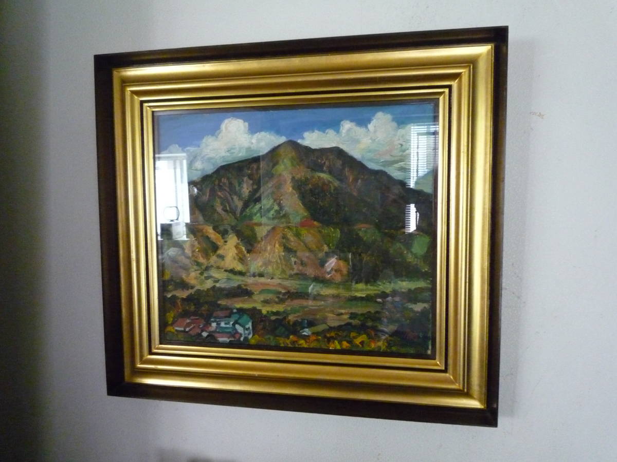 絵画、初夏の韓国岳から見た霧島の山、F10号、佐原聖春 ☆ 真作 川上尉平「箱根丸岳」油彩F10号 春陽会 1962年
