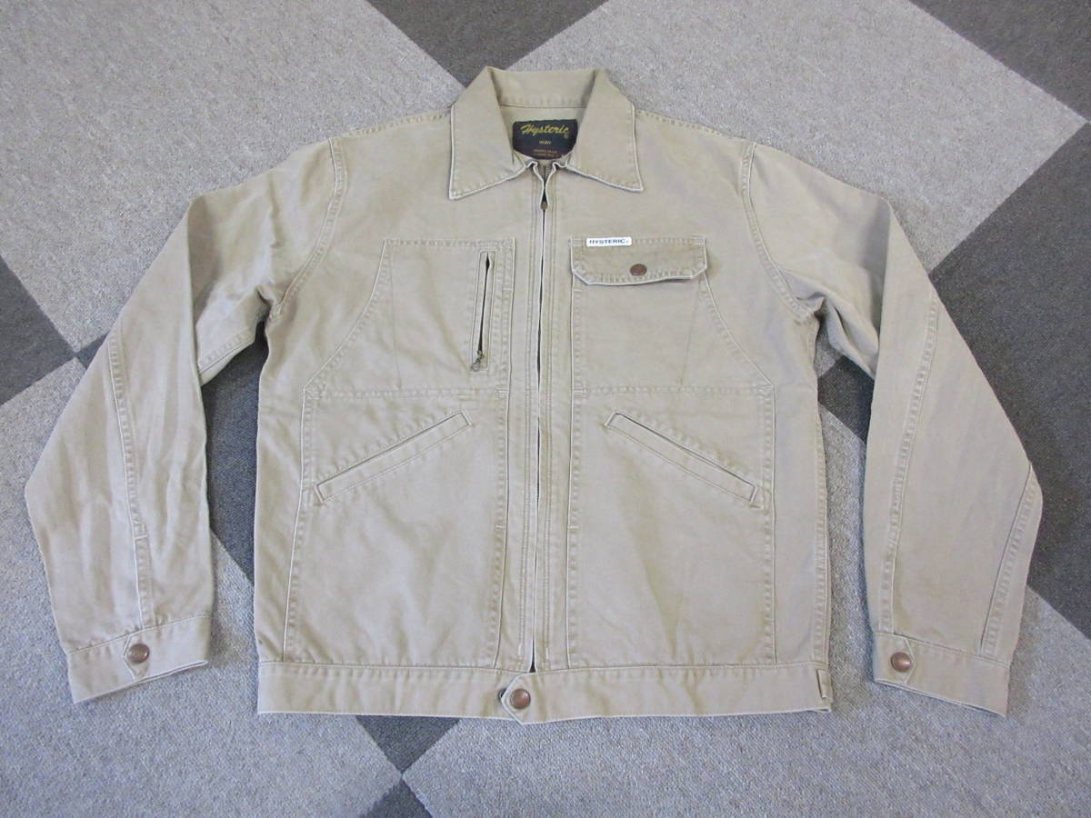 90s ヒステリックグラマー ワークジャケット FREE オゾンコミュニティ 日本製 ヴィンテージ アーカイブ ベージュ ジャンパー ブルゾン
