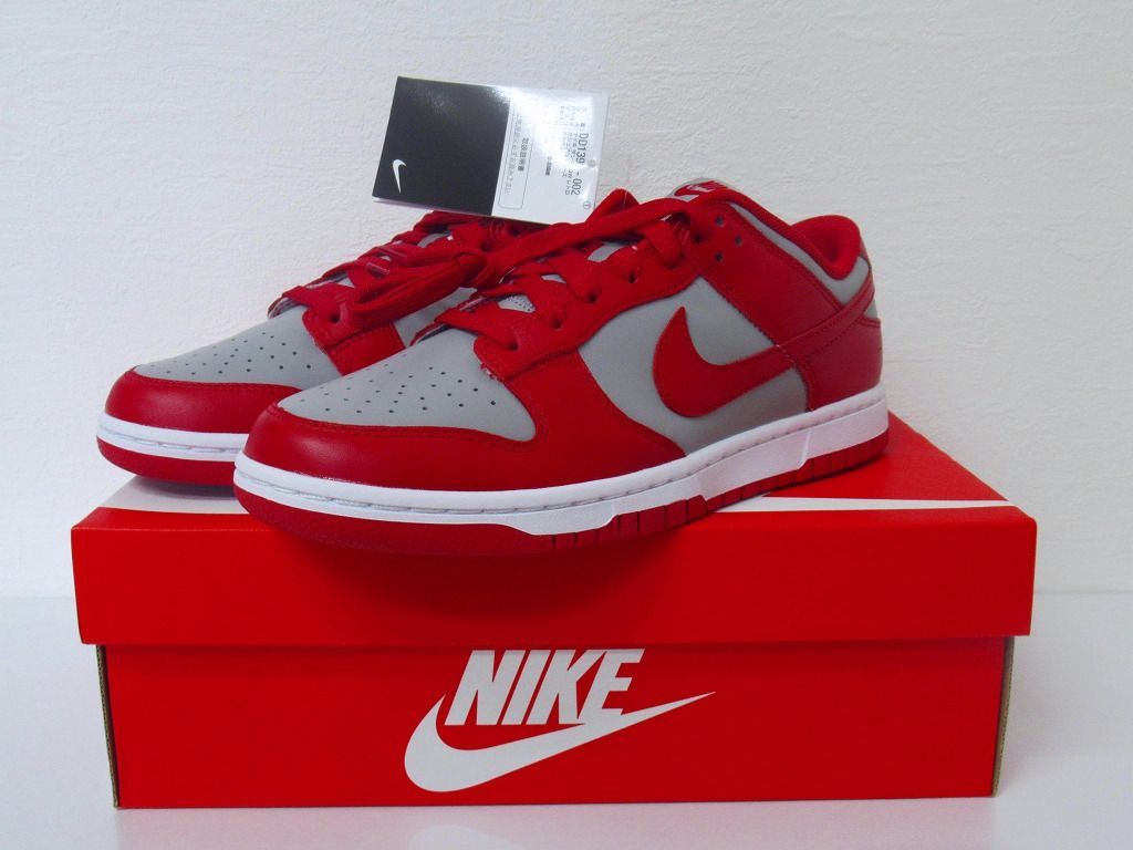 国内正規店購入 NIKE DUNK LOW RETRO GRAY/RED ナイキ ダンク ロー レトロ US10 28cm DD1391-002 新品未使用