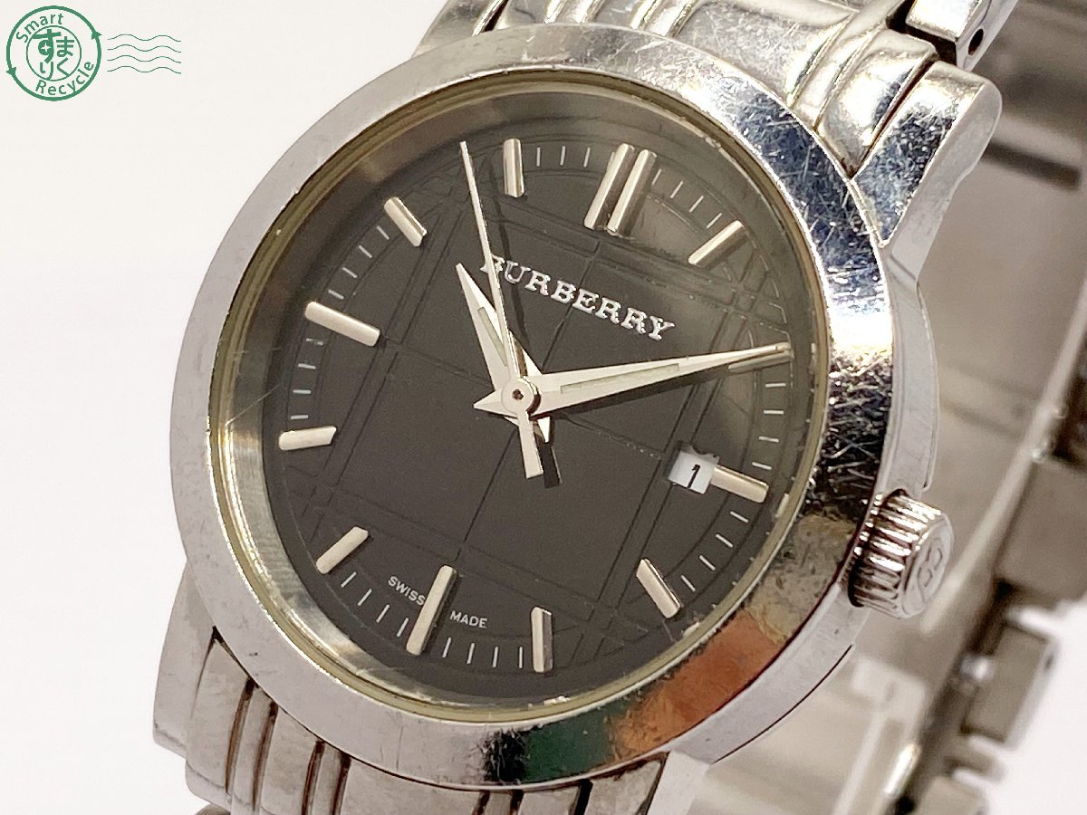 09310679　△ BURBERRY バーバリー 腕時計 デイト ブラック文字盤 BU1365 クォーツ QZ レディース 女性用 ヴィンテージ