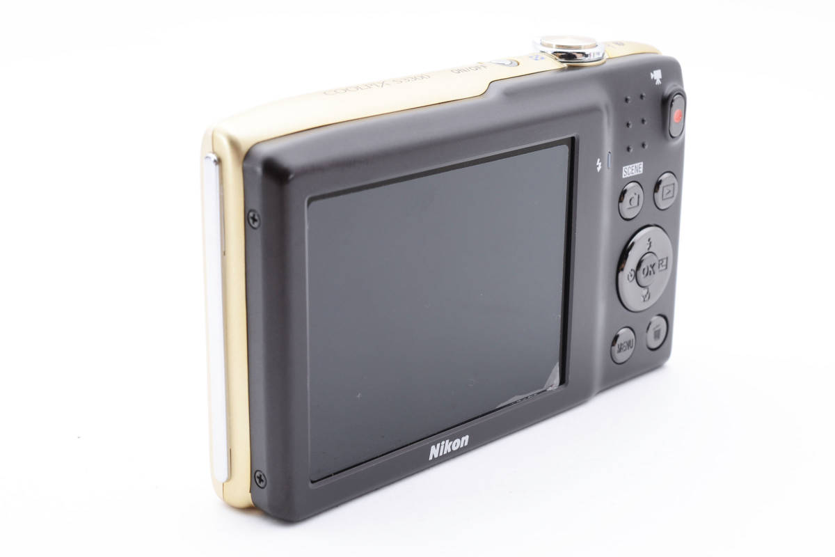 ☆動作正常☆ Nikon COOLPIX S3300 ゴールド 元箱付き ニコン