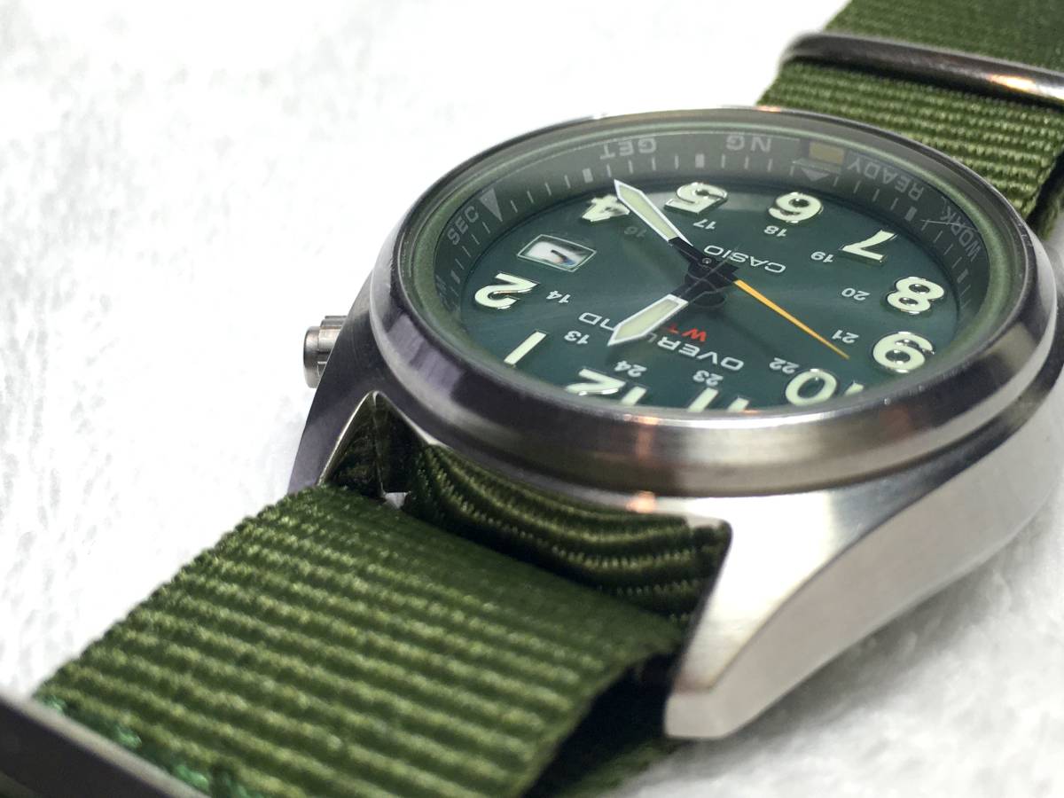 CASIO OVERLAND 電波 ソーラー OVW-100BJ WTS ミリタリー カーキ NATO 