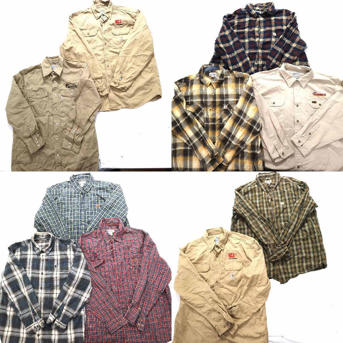 人気セール，大人気 カーハート 長袖シャツMIX set ワーク チェック 古着 他 メンズ3XL/2XL02/XL/L 10枚セット まとめ 古着卸 1円スタート LS9 MP8104(長袖シャツ)｜売買されたオークション情報、yahooの商品情報をアーカイ 男性用