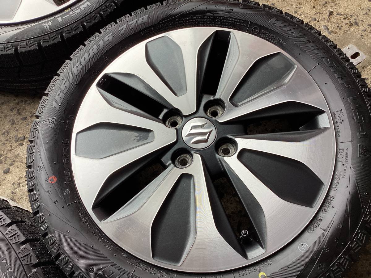 M6521 ソリオ 純正 15インチアルミ＆165/60R15 未使用 夏タイヤ4本