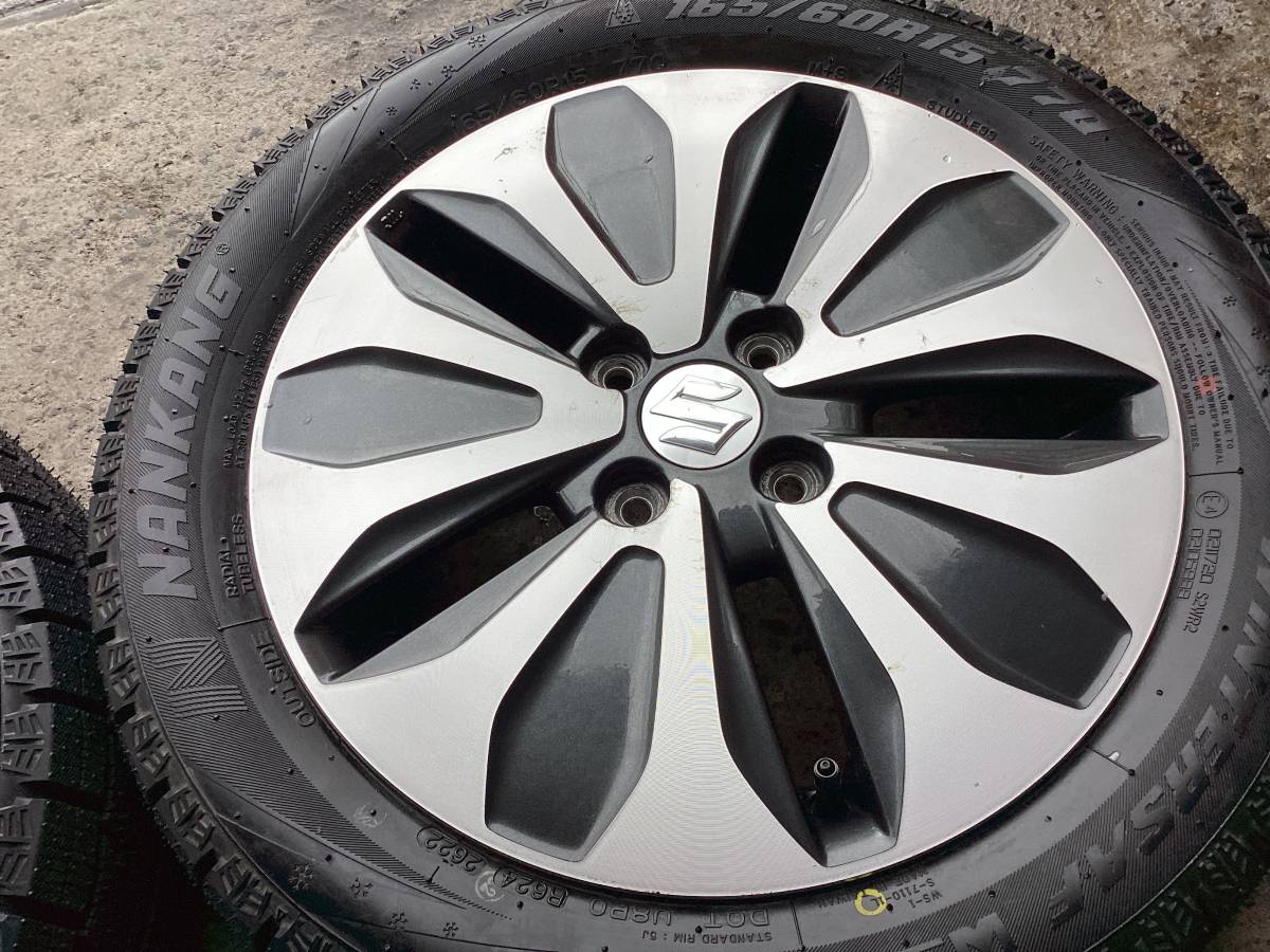 M6521 ソリオ 純正 15インチアルミ＆165/60R15 未使用 夏タイヤ4本 