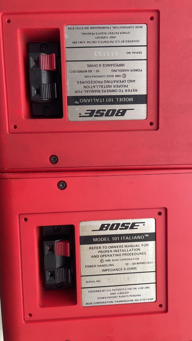 BOSE Italiano 101IT RED 連番①/イタリアーノ101-IT BOSE 101IT スピーカー Italiano - 0 ボーズ 1 イタリアーノ IT Yahoo