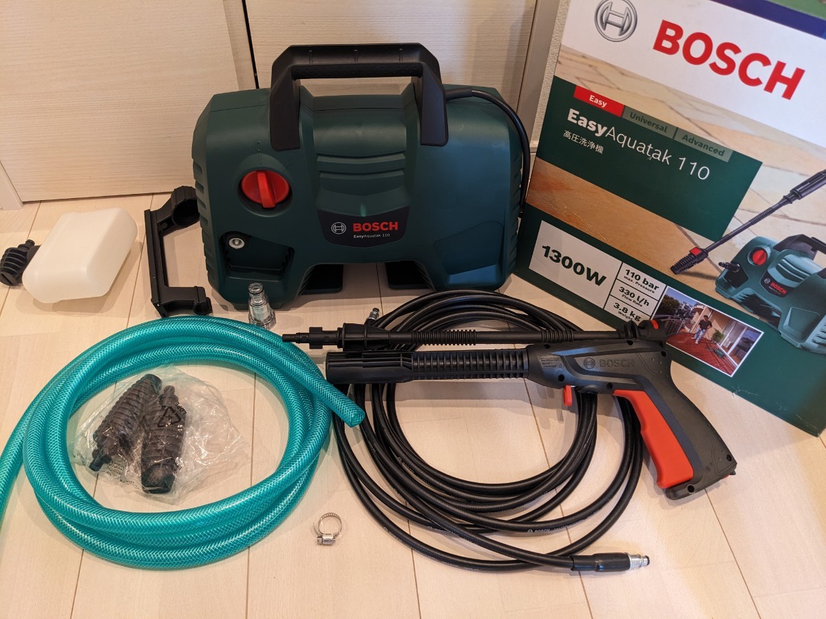 ボッシュ(BOSCH) 高圧洗浄機 1300W EA110 DIY 洗車 2回使用のみ_1
