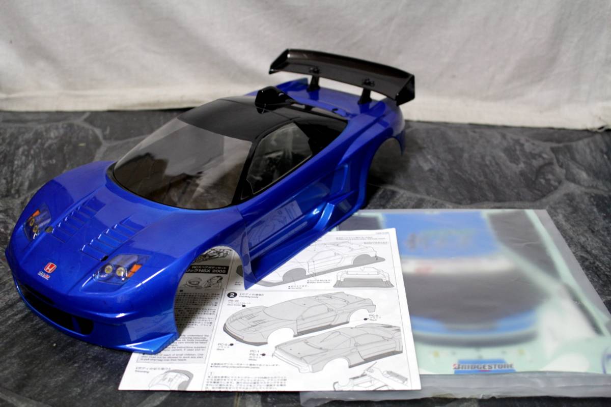 ⑮TAMIYAタミヤ◆1/10RCカー スペア パーツ◆HONDAホンダ◆レイブリックNSX2005組立済◆スペア ボディ セット◆SP.1220◆取説ステッカー付