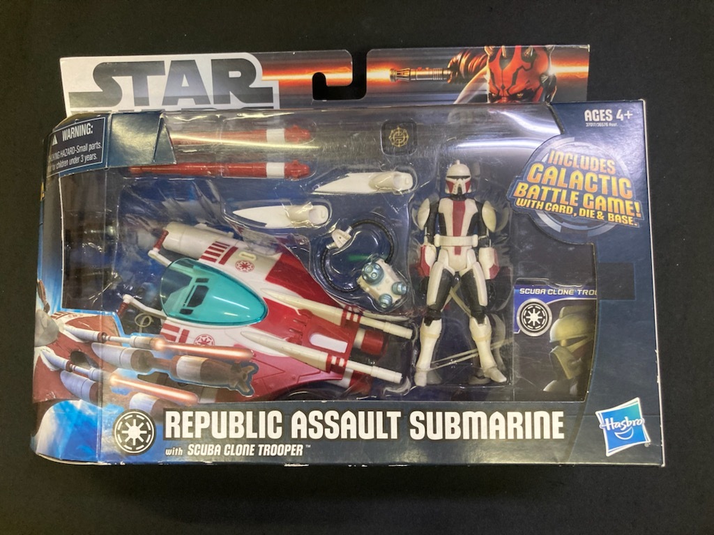 STARWARS スターウォーズ フィギュア REPUBLIC ASSAULT SUBMARINE WITH SCUBA CLONE TROOPER 3.75インチ HASBRO　BATTLE GAME 