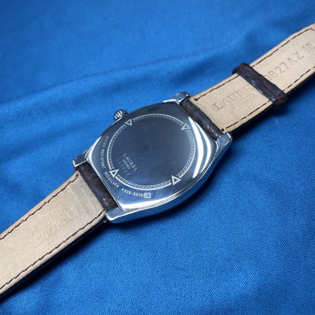 希少美品】SEIKO セイコー LAUREL ローレル SV925 銀無垢 スモセコ 手 