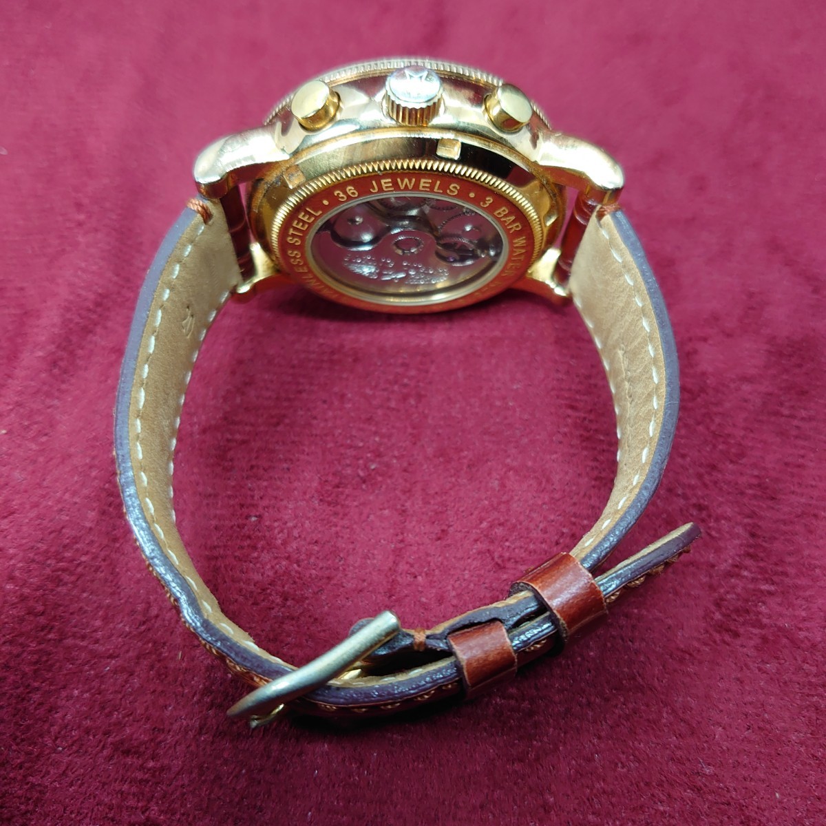フライング タイガー 自動巻き スケルトン 腕時計 959【美品/動作品 