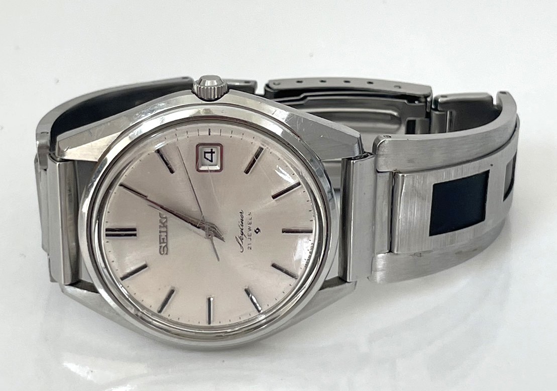 セイコー スカイライナー 6100-8000 SEIKO 21石 手巻き シルバー 手巻