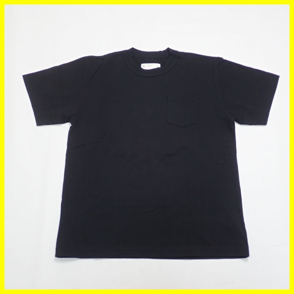 ★美品 sacai/サカイ ポケット 半袖Tシャツ 2/メンズL相当/ブラック/コットン100%/クルーネック&1780802320
