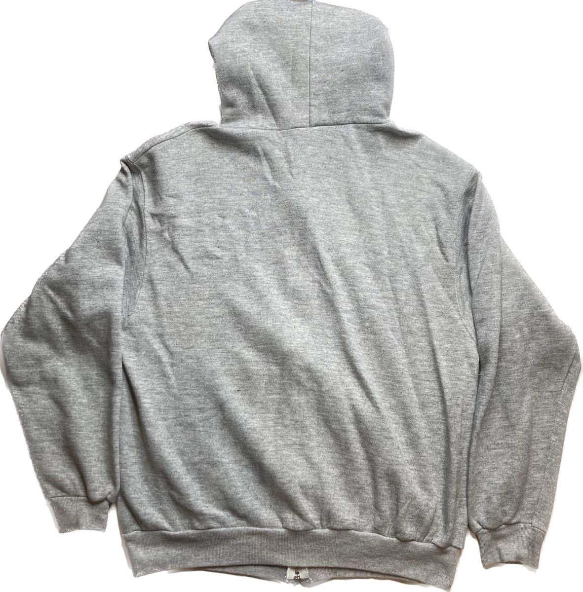 90s USA製 HANES ヘインズ ジップアップパーカー Lサイズ グレー ワン