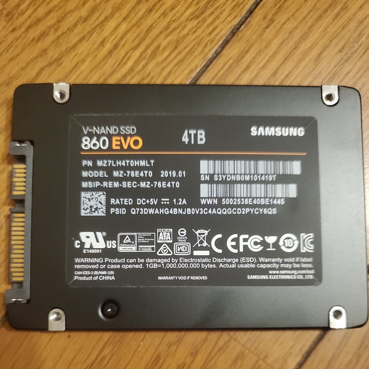 SSD SAMSUNG 860 evo 4tb SSD コンピュータ 【公式通販】