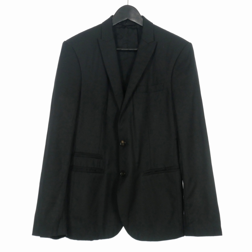 ニールバレット Neil Barrett テーラードジャケット ウールジャケット スリム フィット シングル 44 ブラック 黒 BGI76L 国内正規 メンズ