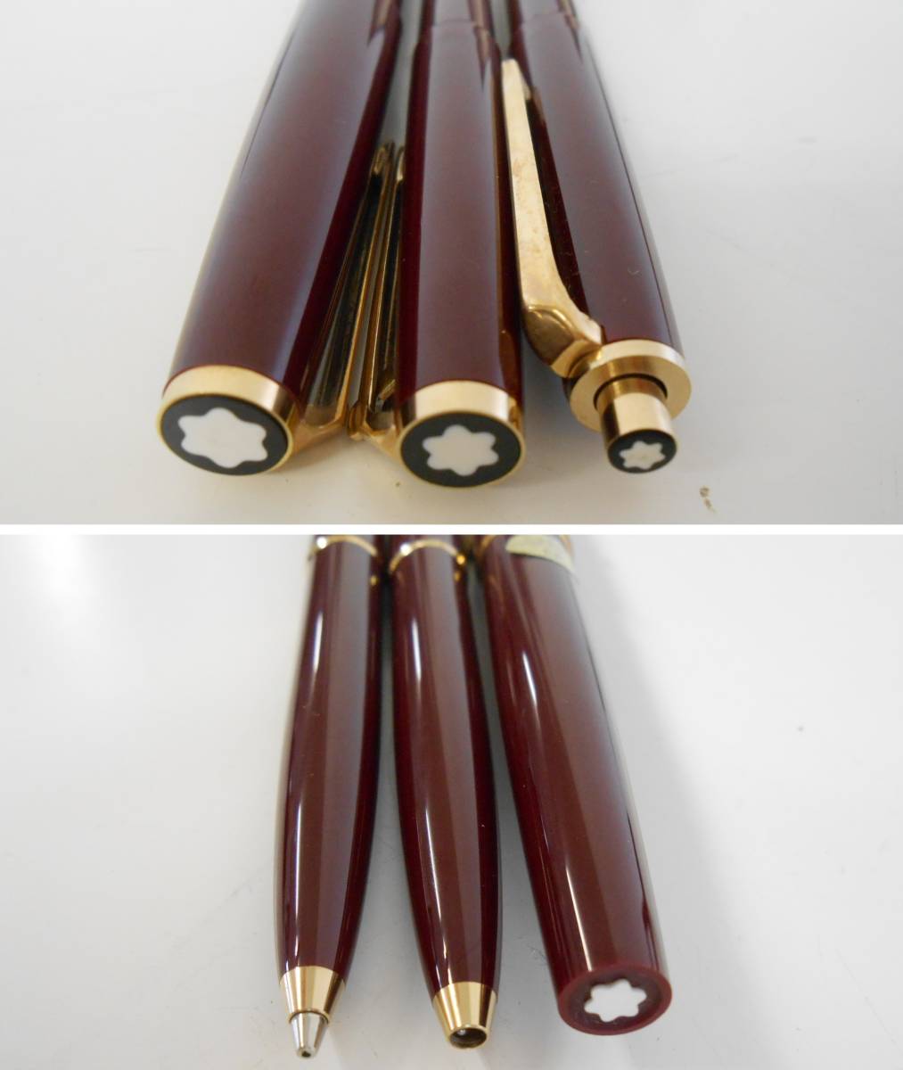 MONBLAC モンブラン ペンケース3本 ボルドー MONTBLANC ペンケース3本