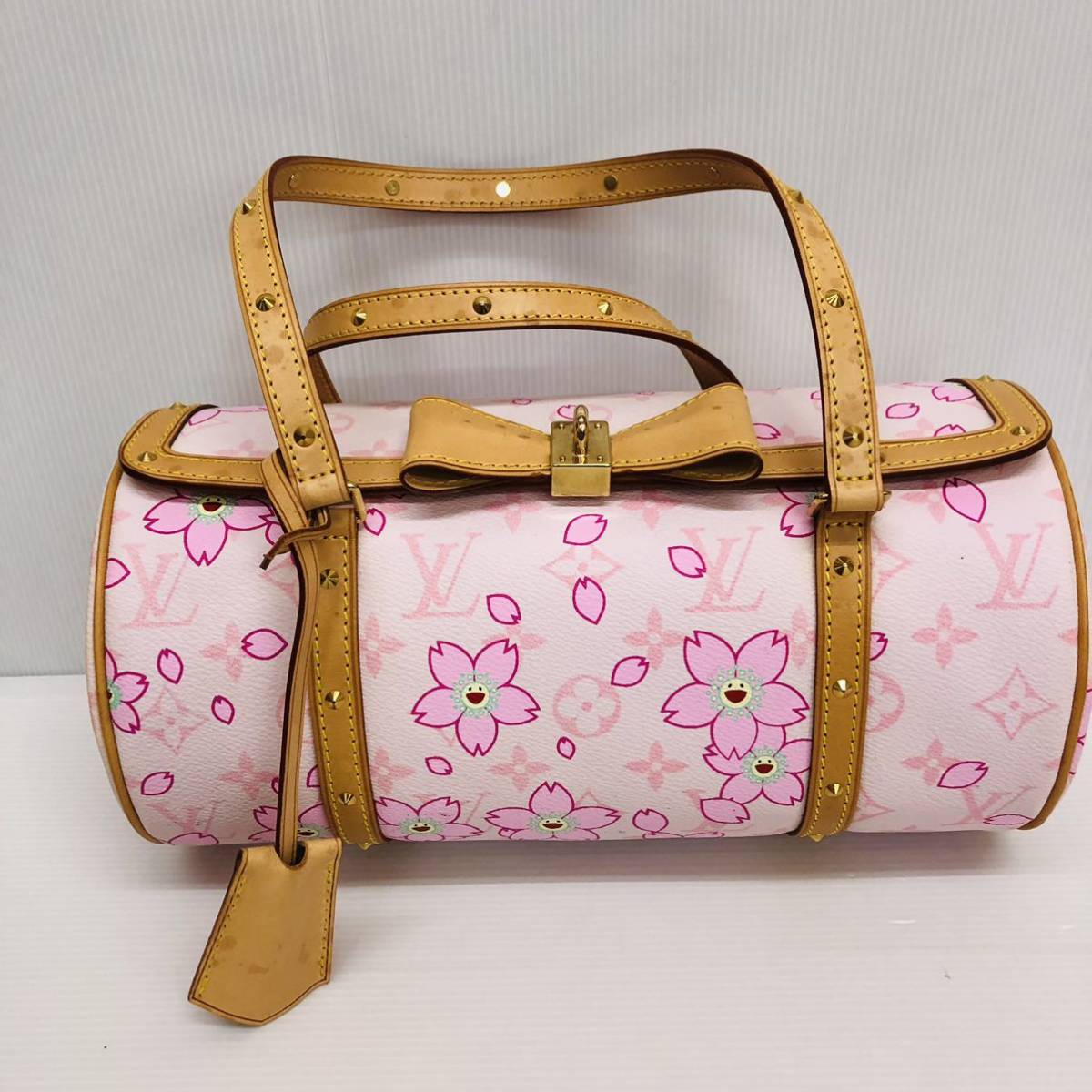 ☆LOUIS VUITTON ルイヴィトン M92010 モノグラム チェリーブロッサム パピヨン ハンドバッグ 村上隆 レア 廃盤品　ITX02FIS2IHW