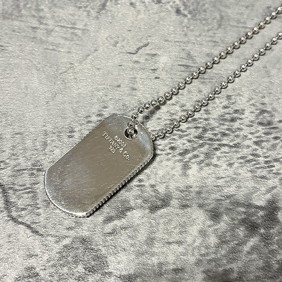 希少 美品 Tiffany ティファニー コインエッジ ドッグタグ ネックレス 