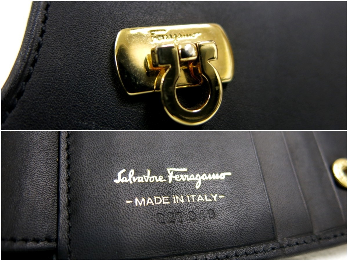 Salvatore Ferragamo フェラガモ◇ガンチーニ◇レザー 本革◇バッグ型 