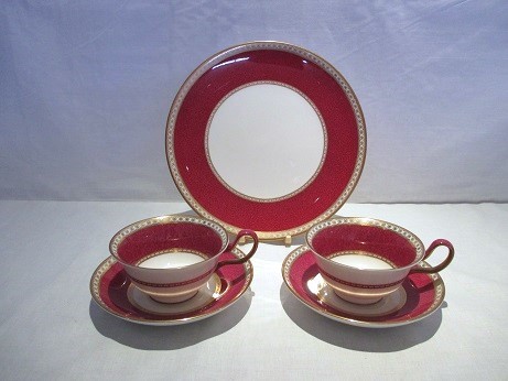 ☆1円～WEDG WOOD ウェッジウッド ULANDER カップ＆ソーサー 2客
