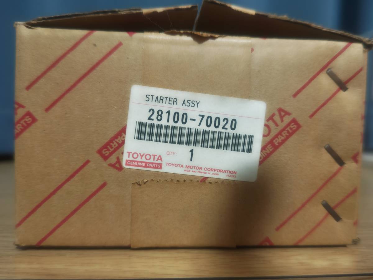 最後の１個 トヨタ 純正セルモーター 新品未使用 スープラ クラウン ソアラ マーク2 GA70 GS131 GS130 GX81 GX70 GZ20 品番 28100-70020