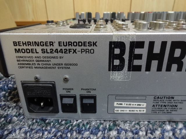 ジャンク扱い BEHRINGER アナログミキサー SX2442FX ベリンガー 機材