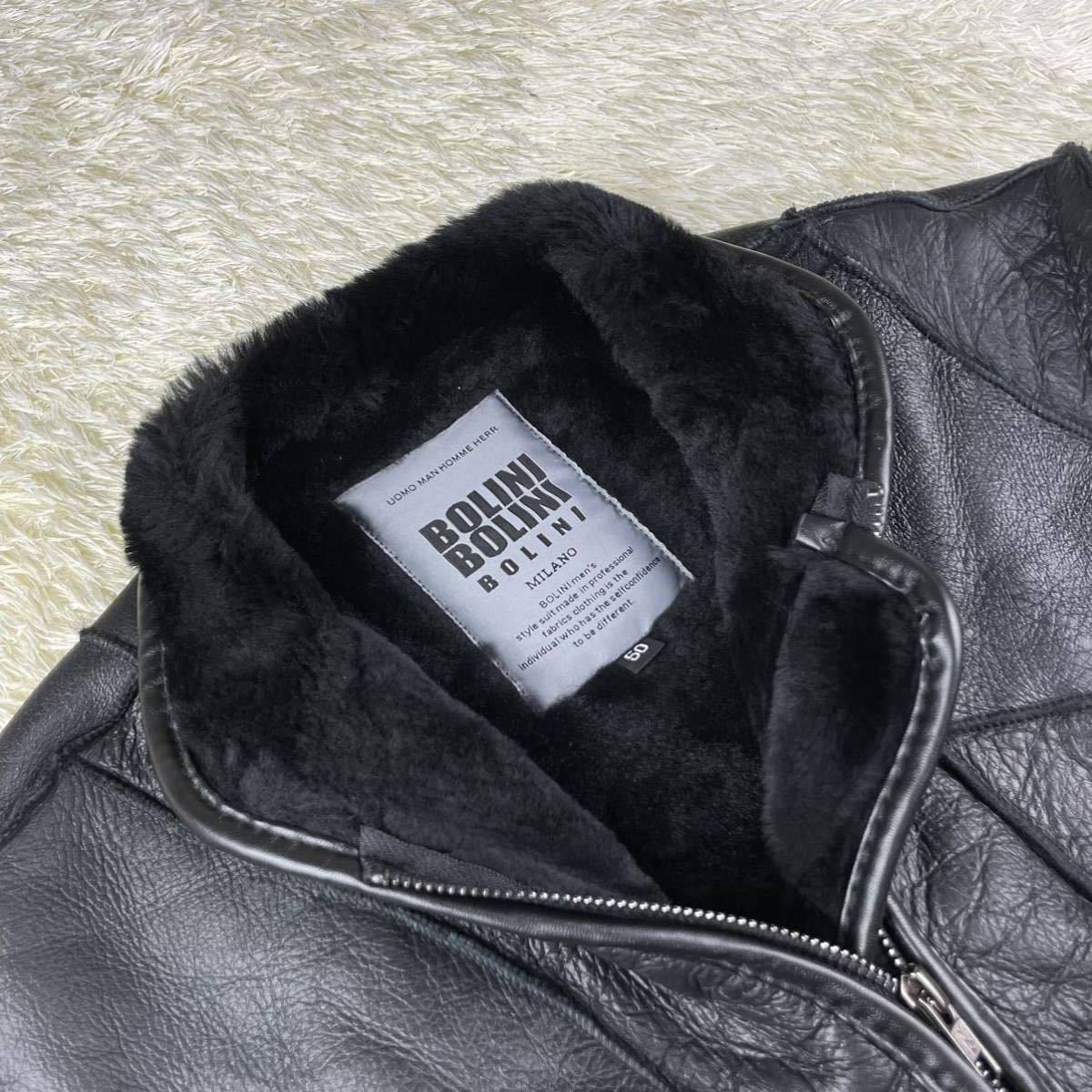 定価18万円!! ボリーニ『極暖の逸品』BOLINI ムートンジャケット XL 48 