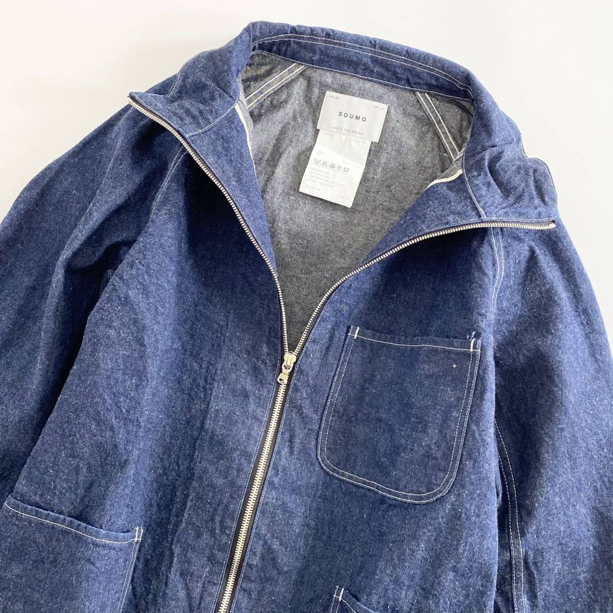 51i18《美品》SOUMO ソウモ zip up front coverall カバーオール 1 