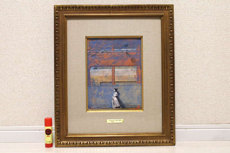 「真作」加納秀雄「ロハの裏町」風景画　油彩画　額装　サイン有り　F8号 真作保証】ローラン・ウース Laurent Hours「シルエット」油彩 額装