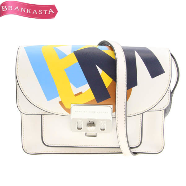 MARC BY MARC JACOBS/マークバイマークジェイコブス レディース ショルダーバッグ レザー オフホワイト 紺他 [NEW]★52GC10