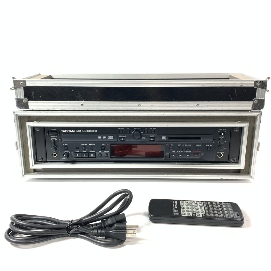 TASCAM タスカム MD-CD1BMKⅢ 業務用CD/MDデッキ ACコード リモコン