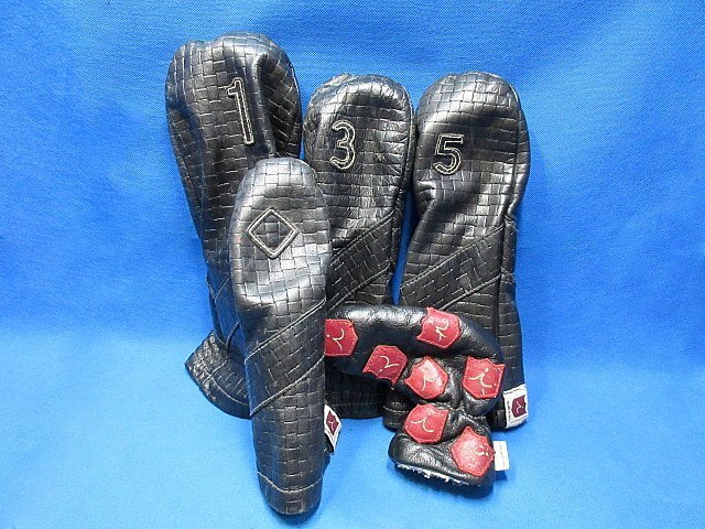 中古品5点セット イリアックゴルフ ヘッドカバー ドライバー/3W