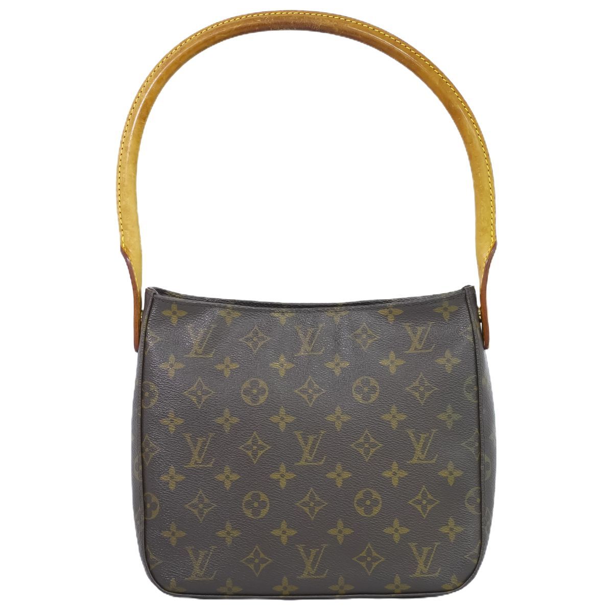 本物 ルイヴィトン LOUIS VUITTON LV ルーピング MM モノグラム ショルダーバッグ ハンドバッグ ブラウン M51146