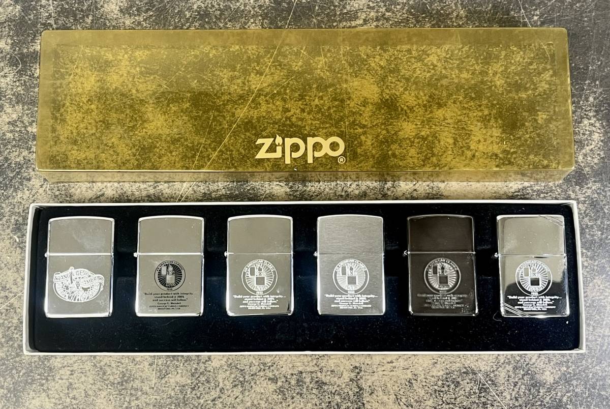 ☆X40) Zippo ジッポ 6点セット 自由の女神 AN AMERICAN CLASSIC 彫刻 USA製 ケース付 未使用 ★
