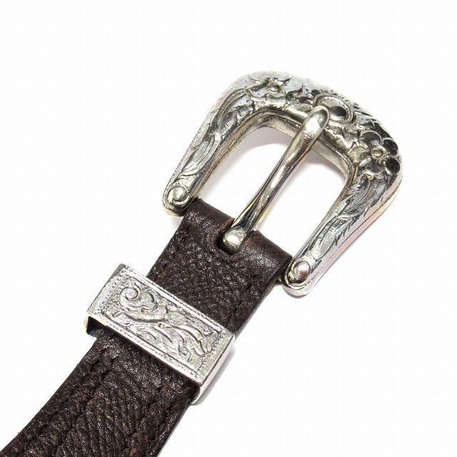 1998年 エルメス vintage HERMES フラワー エングレービング コンチョ