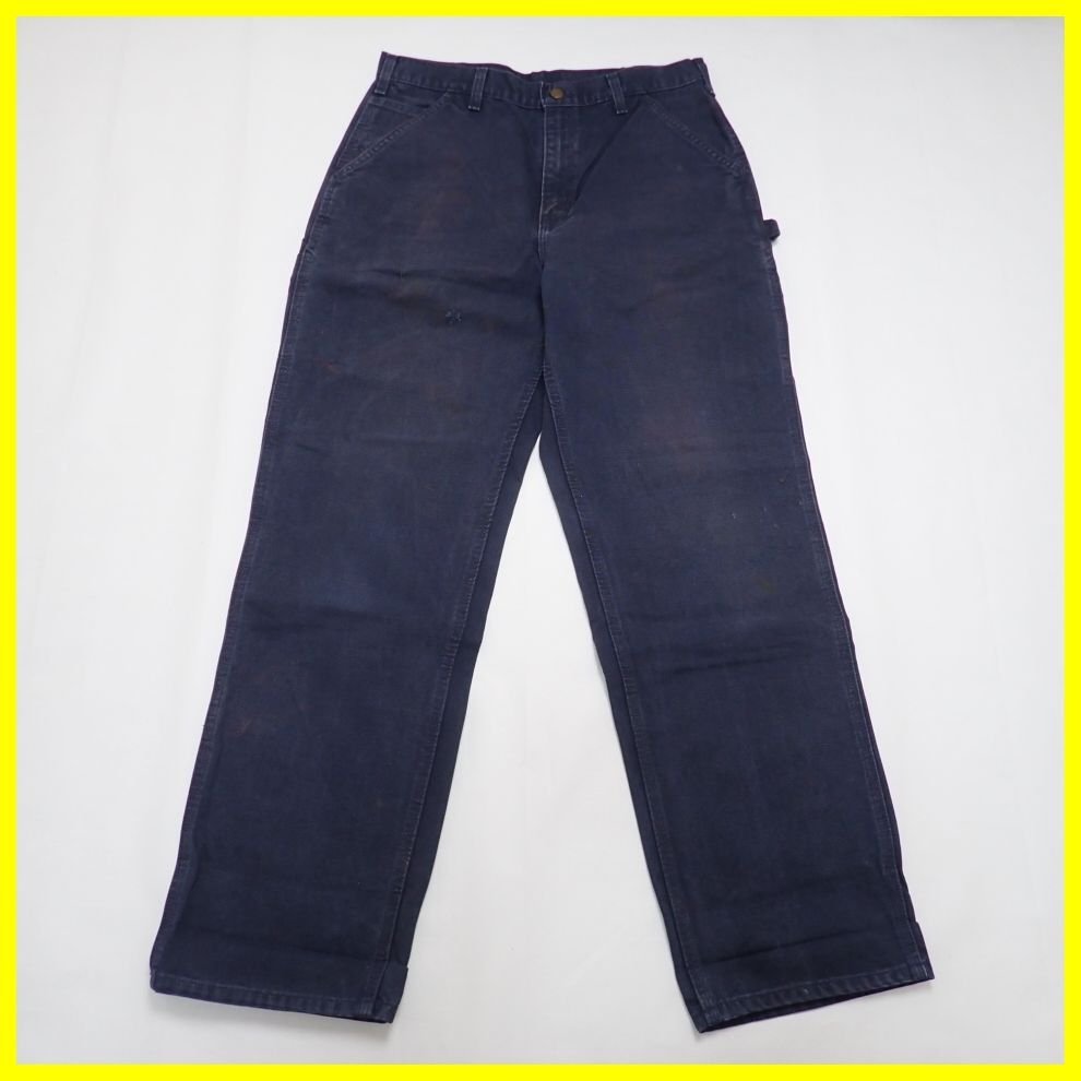 ★Carhartt/カーハート ペインターパンツ W34/メンズM相当/ダークネイビー/コットン100%/ワークパンツ&1780802424