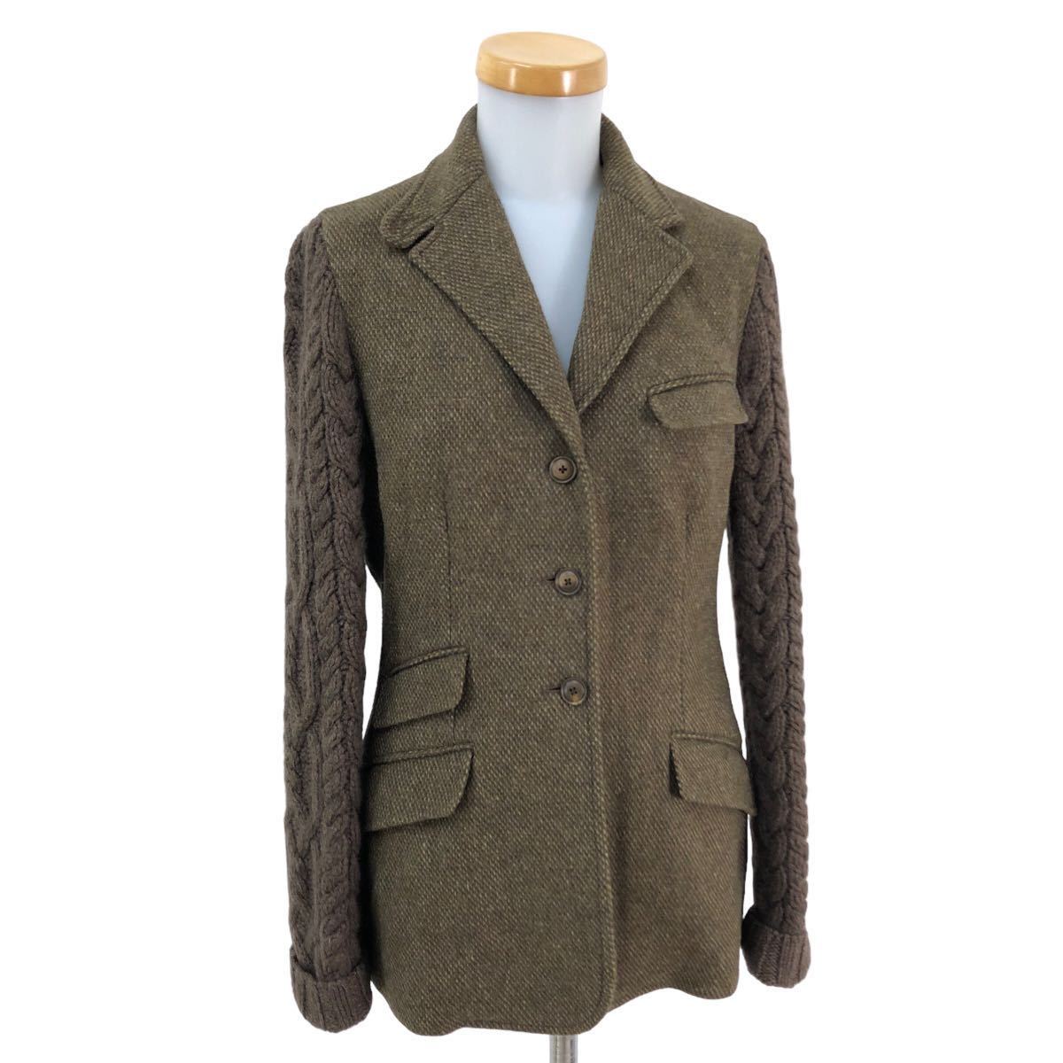 m419 良品 イタリア製 RALPH LAUREN ラルフローレン 袖 異素材