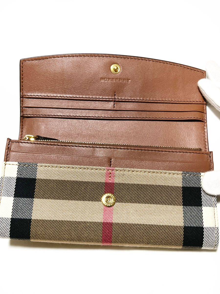 BURBERRY/バーバリー PVC×レザー 長財布 美品 正規品 【公式通販】