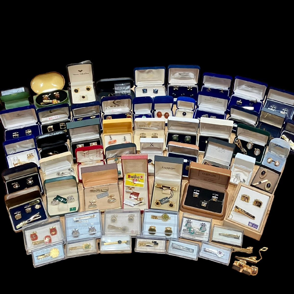 ブランドまとめ ジバンシー デュポン 他 大量 セット カフス タイピン SILVER刻印 石付き