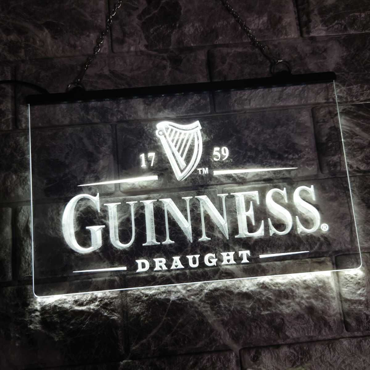 No.NE3W 送料無料 ギネス ビール LED ネオン 看板 GUINNESS ランプ  