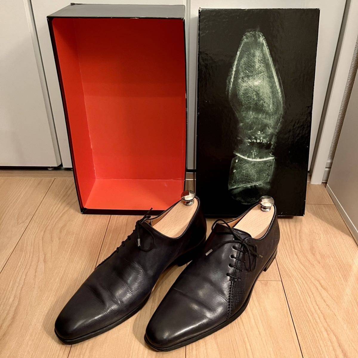 MAGNANNI 38 azul Wellington 紳士靴 革靴　マグナーニ　スペイン　靴　ビジネスシューズ 紺