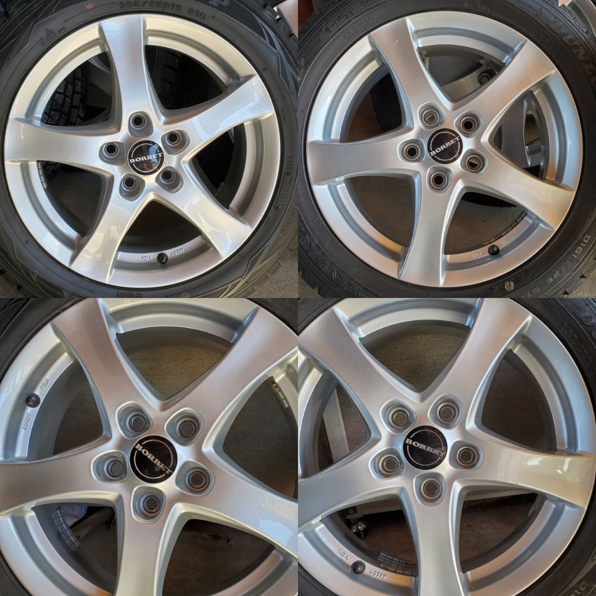 ボルベット 16in 6.5J +50 PCD112 5穴 ダンロップ ウインターマックス
