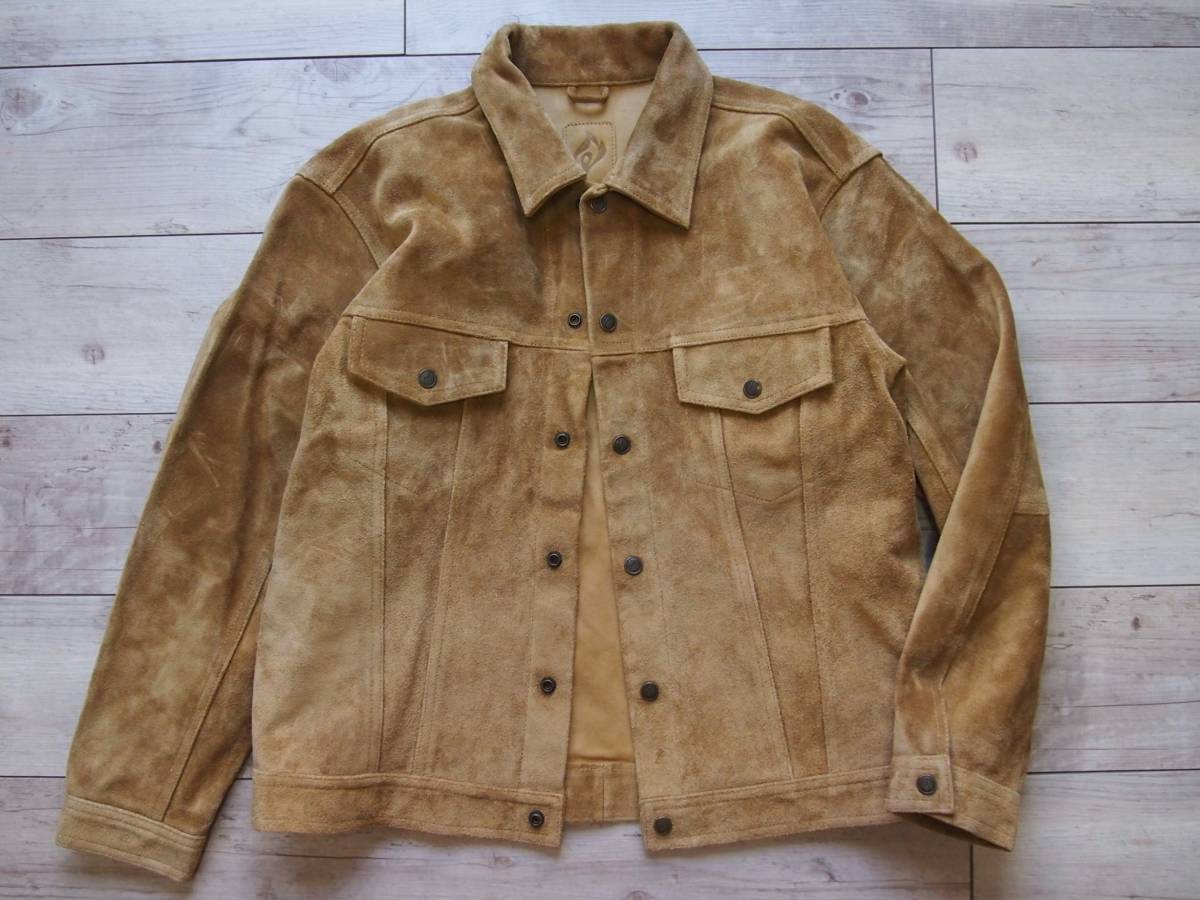 90s スエードレザージャケット キリンファイア 希少 キリンファイア