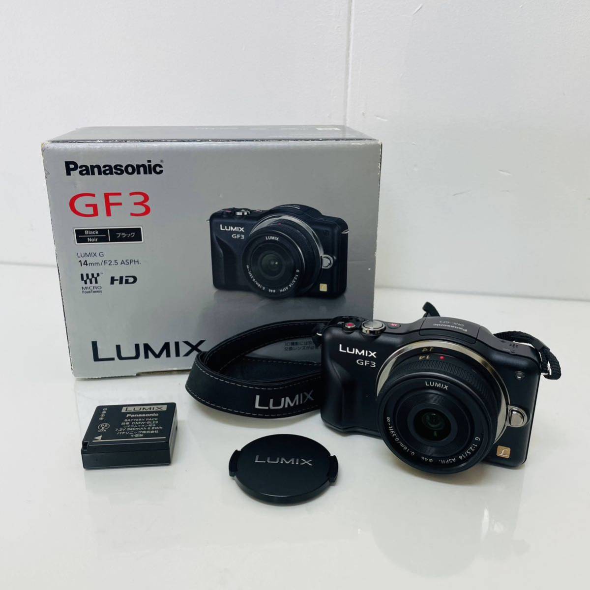 美品 動作品 Panasonic LUMIX DMC-GF3／LUMIX G 14mm f/2.5 ASPH. H-H014