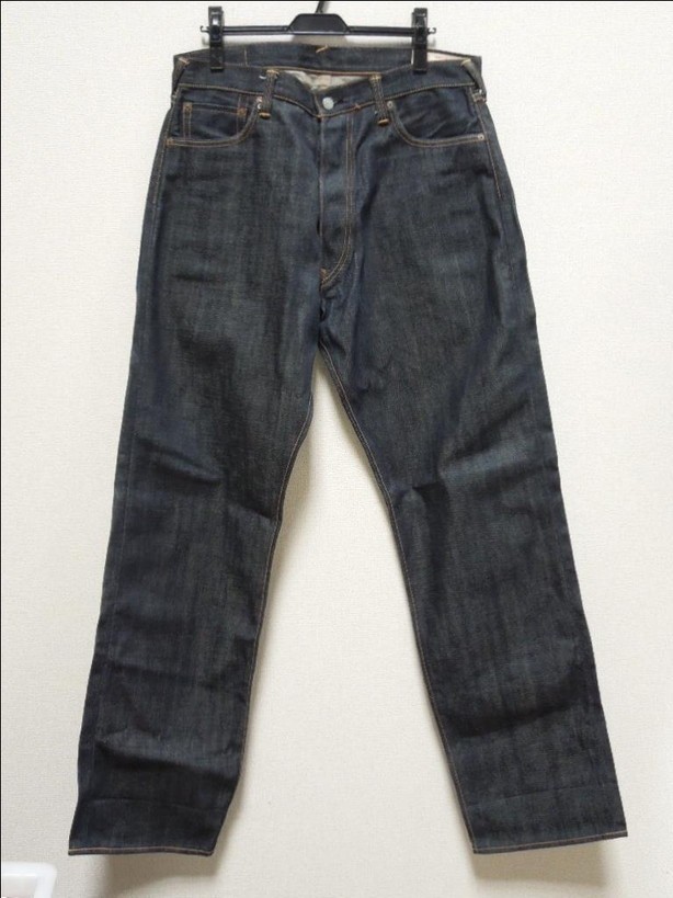 三重本店 EVISU エヴィス №2 デニムパンツ カモメプリント メンズ表記サイズ：32×35【 美品 エヴィス YAMANE 人気プリント カモメ ネイビー Ｌサイズ