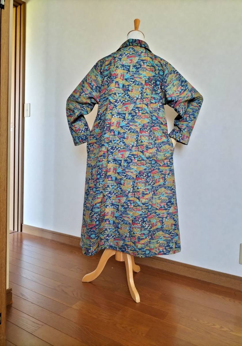 着物リメイク 着物リメイク♪ハンドメイド♪紬ショールカラー前 着物リメイク 着物リメイク♪ハンドメイド♪紬ショールカラー前