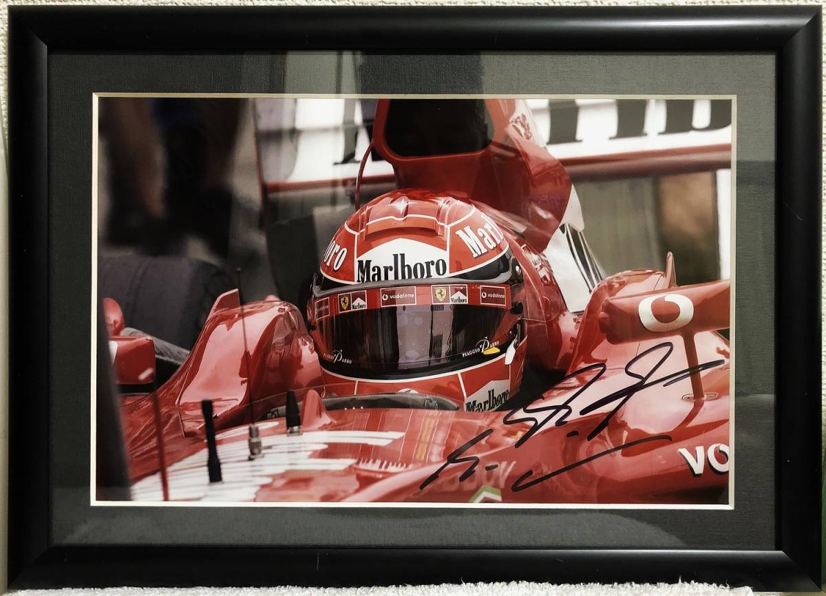 ★★ミハエル・シューマッハ 直筆サイン入りフォト額入り F-2002 2002年 世界に1枚 希少 伝説のチャンピオン★ 