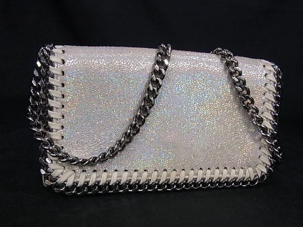 SALE，品質保証 1円 STELLA McCARTNEY ステラ マッカートニー ファラベラ エコレザー チェーン ショルダーバッグ ポシェット アイボリー系 AQ4653(ステラ・マッカートニー)｜売買されたオークション情報、yahooの商 ステラ・マッカートニー